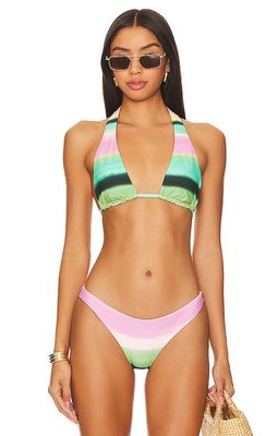 PQ Sadler Halter Bikini Top in Green