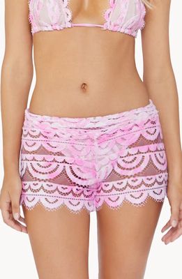 PQ SWIM Lace Cover-Up Shorts in Amalfi