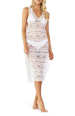 PQ SWIM Noah Joy Lace Cover-Up Dress in White