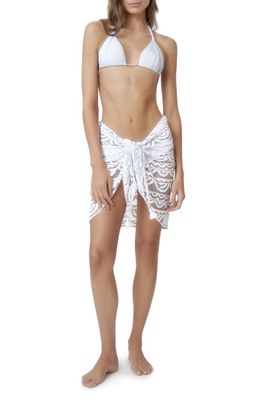 PQ SWIM Noah Lace Cover-Up Sarong in Water Lily