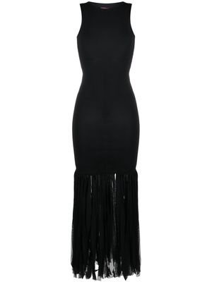 Prabal Gurung fringed-hem dress - Black