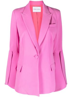 Prabal Gurung slit-sleeve single-breasted blazer - Pink