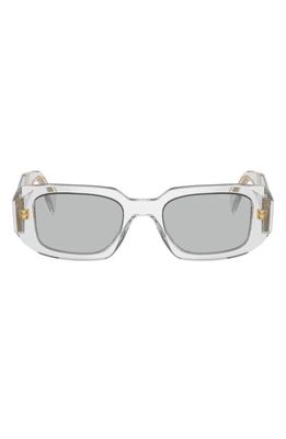 Prada 51mm Rectangular Sunglasses in Clear