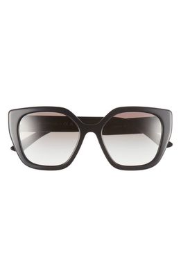 Prada 52mm Butterfly Polarized Sunglasses in True Black