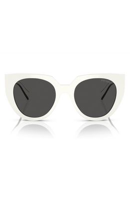 Prada 52mm Cat Eye Sunglasses in Bone
