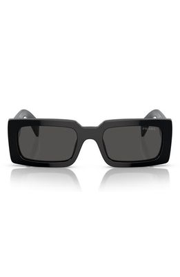 Prada 52mm Pillow Sunglasses in Black
