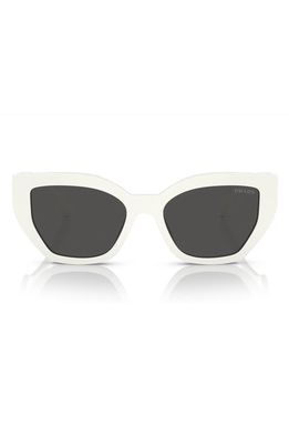 Prada 53mm Butterfly Sunglasses in Bone