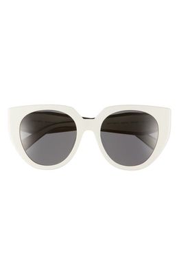 Prada 53mm Cat Eye Sunglasses in Bone