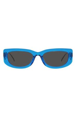 Prada 53mm Rectangular Sunglasses in Blue