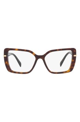 Prada 53mm Square Optical Glasses in Tortoise