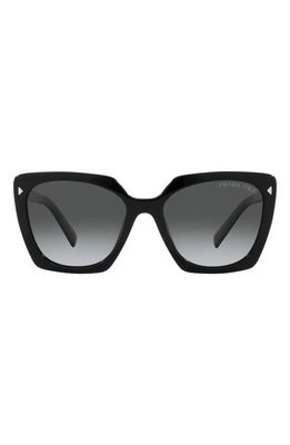 Prada 54mm Gradient Polarized Square Sunglasses in Black