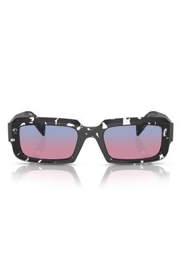 Prada 54mm Rectangle Gradient Sunglasses in Magenta