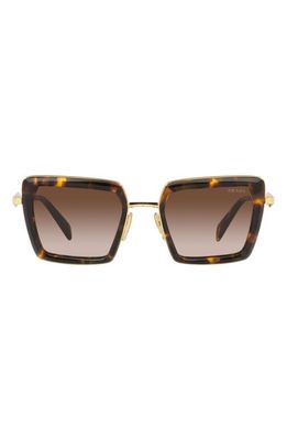 Prada 55mm Gradient Pillow Sunglasses in Brown Grad