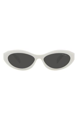 Prada 55mm Irregular Sunglasses in Bone