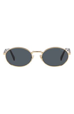 Prada 55mm Oval Sunglasses in Dark Grey