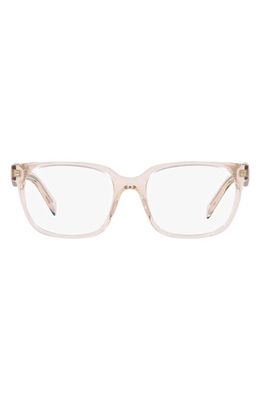 Prada 55mm Rectangular Optical Glasses in Pink