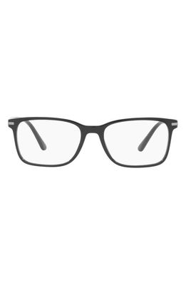 Prada 56mm Rectangular Optical Glasses in Black