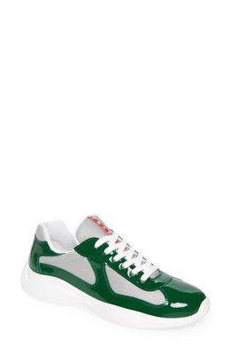 Prada America's Cup Sneaker in Verde/Argento