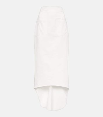 Prada Asymmetric cotton midi skirt