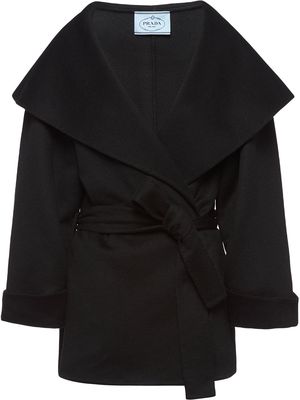 Prada belted cashmere jacket - Black