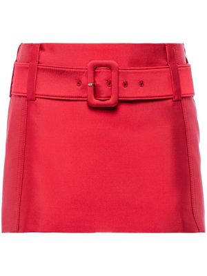 Prada belted mini skirt - Red