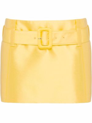 Prada belted mini skirt - Yellow