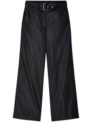 Prada belted straight-leg trousers - Black