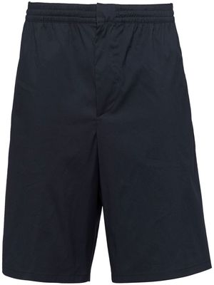 Prada Bermuda logo-print wide-leg shorts - Blue
