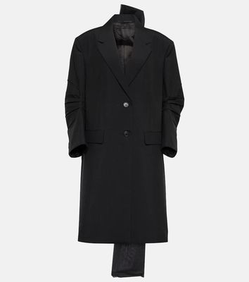 Prada Bow-detail mohair coat