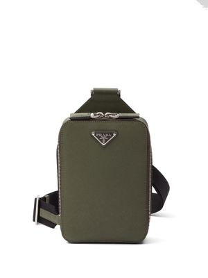 Prada Brique leather shoulder bag - Green