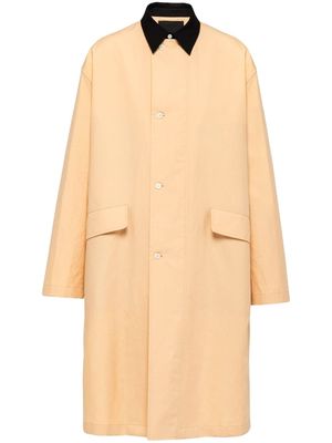 Prada buttoned cotton raincoat - Orange