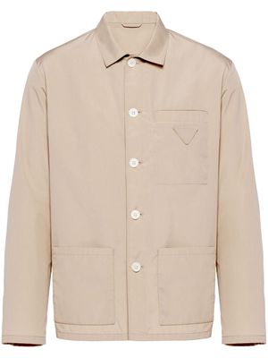 Prada buttoned cotton shirt jacket - Neutrals