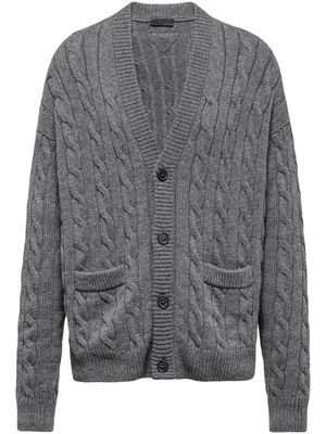 Prada cable-knit cashmere cardigan - Grey