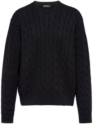 Prada cable-knit cashmere jumper - Black