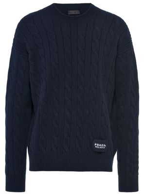 Prada cable-knit cashmere sweater - Blue