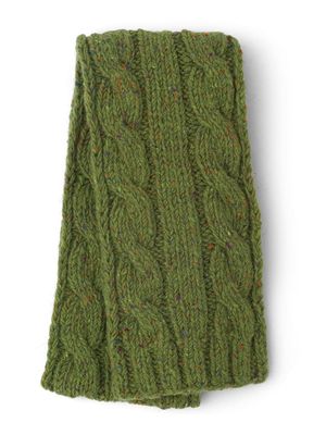 Prada cable-knit wool scarf - Green