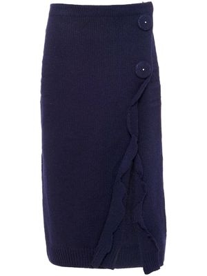 Prada cashmere knitted skirt - Blue