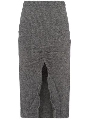 Prada cashmere knitted skirt - Grey