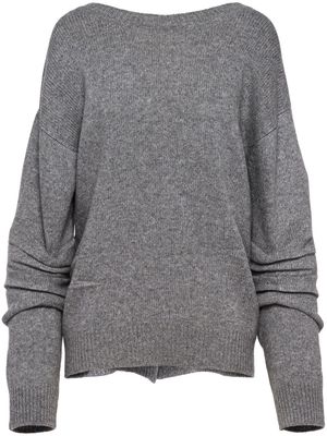 Prada cashmere low-back jumper - Grey
