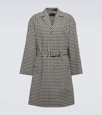Prada Checked cotton trench coat