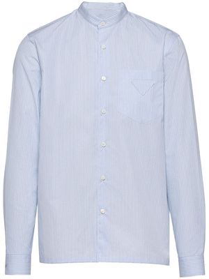 Prada chest pocket striped shirt - Blue