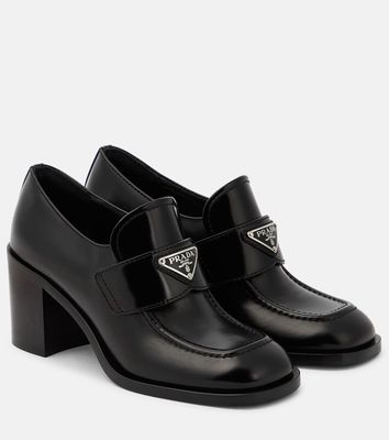 Prada Chocolate Flow leather loafer pumps