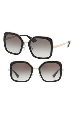 Prada Cinma Evolution 54mm Sunglasses in Black/Grey Gradient