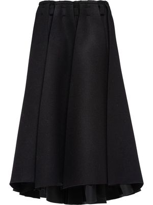 Prada Cloth box-pleat skirt - Black
