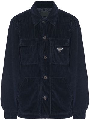 Prada corduroy shirt jacket - Blue