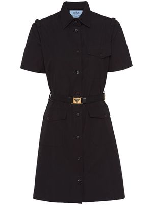 Prada cotton-poplin minidress - Black