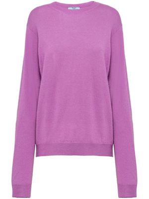 Prada crew-neck cashmere jumper - Purple
