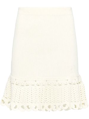 Prada crochet knitted skirt - Neutrals