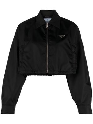 Prada cropped bomber jacket - Black