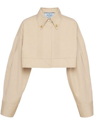 Prada cropped cotton jacket - Neutrals